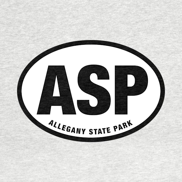 Allegany State Park ASP Oval Sticker Design by PodDesignShop